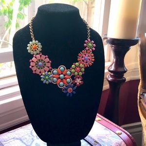 Floral Multicolor Statement Necklace